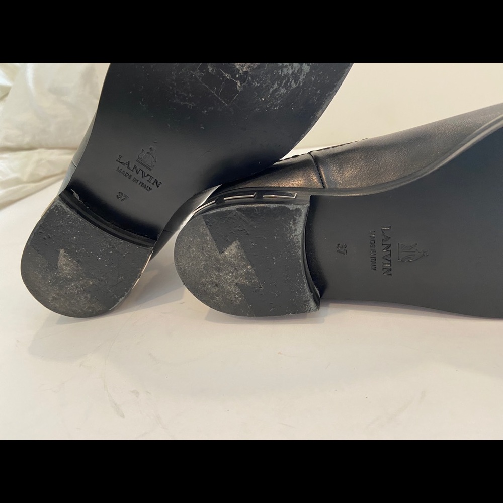 Lanvin Black Leather Chelsea Slip on Studded Boot - Picture 10 of 12